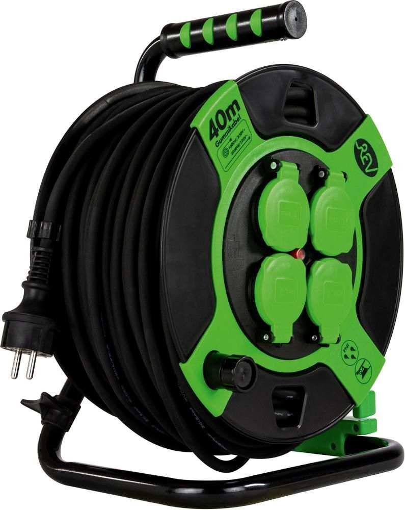 REV Kabeltrommel 40 meter 4-fach IP 44 H05RR-F3G REV Kabeltrommel 40 meter 4-fach IP 44 H05RR-F3G