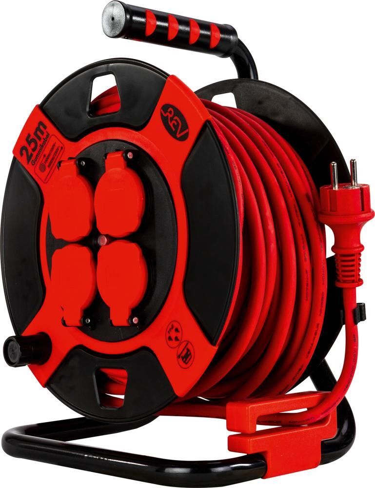 REV Kabeltrommel 40 meter 4-fach IP 44 H07RN-F 3G1,5 Produktbild REV Kabeltrommel 40 meter 4-fach IP 44 H07RN-F 3G1,5