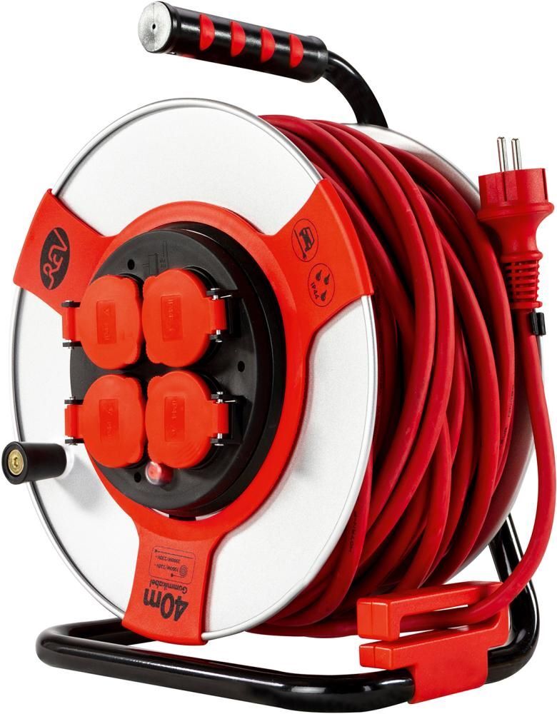 REV Kabeltrommel 40 meter Stahl H07RN-F3G Produktbild REV Kabeltrommel 40 meter Stahl H07RN-F3G bild 3