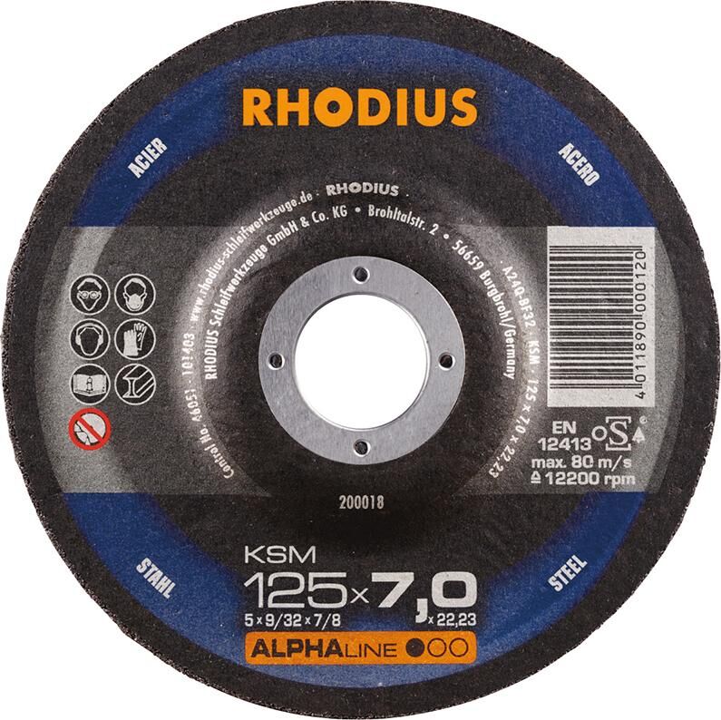 RHODIUS Schruppscheibe KSM 125 x 7,0 mm Stahl RHODIUS Schruppscheibe KSM 125 x 7,0 mm Stahl