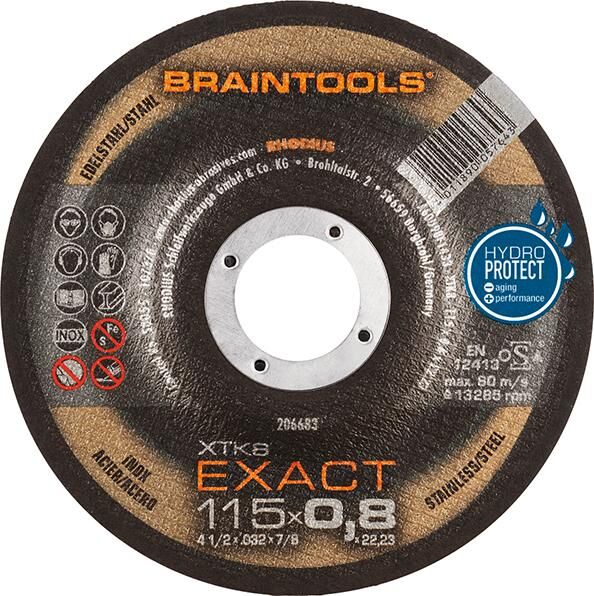 RHODIUS Trennscheibe Edelstahl XTK8 EXACT 115 x 0,8 mm gekröpft Produktbild RHODIUS Trennscheibe Edelstahl XTK8 EXACT 115 x 0,8 mm gekröpft