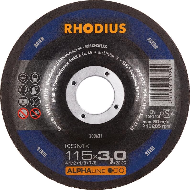 RHODIUS Trennscheibe KSMK 115 x 3,0 mm gekröpft Produktbild RHODIUS Trennscheibe KSMK 115 x 3,0 mm gekröpft