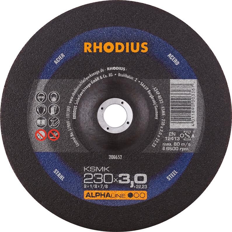 RHODIUS Trennscheibe KSMK 230 x 3,0 mm gekröpft Produktbild RHODIUS Trennscheibe KSMK 230 x 3,0 mm gekröpft