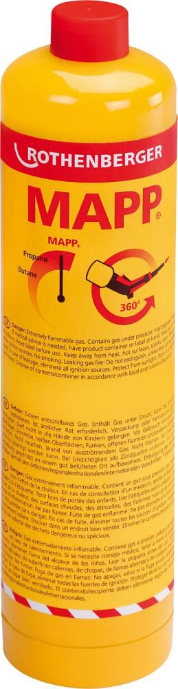 ROTHENBERGER Gaskartusche Mapp A Propylen 788 ml  Produktbild ROTHENBERGER Gaskartusche Mapp A Propylen 788 ml