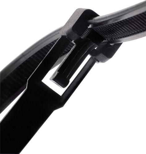 Sapi Selco Kabelbinder Nylon schwarz 360 x 7,5 mm 100 Stück lösbar Produktbild Sapi Selco Kabelbinder Nylon schwarz 360 x 7,5 mm 100 Stück lösbar bild 2