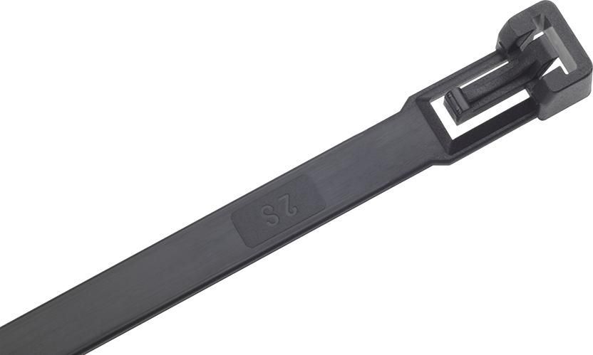Sapi Selco Kabelbinder Nylon schwarz 280 x 7,5 mm 100 Stück lösbar Produktbild Sapi Selco Kabelbinder Nylon schwarz 280 x 7,5 mm 100 Stück lösbar
