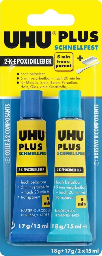 Uhu Kleber plus schnellfest Klebstoff 35g Produktbild Uhu Kleber plus schnellfest Klebstoff 35g