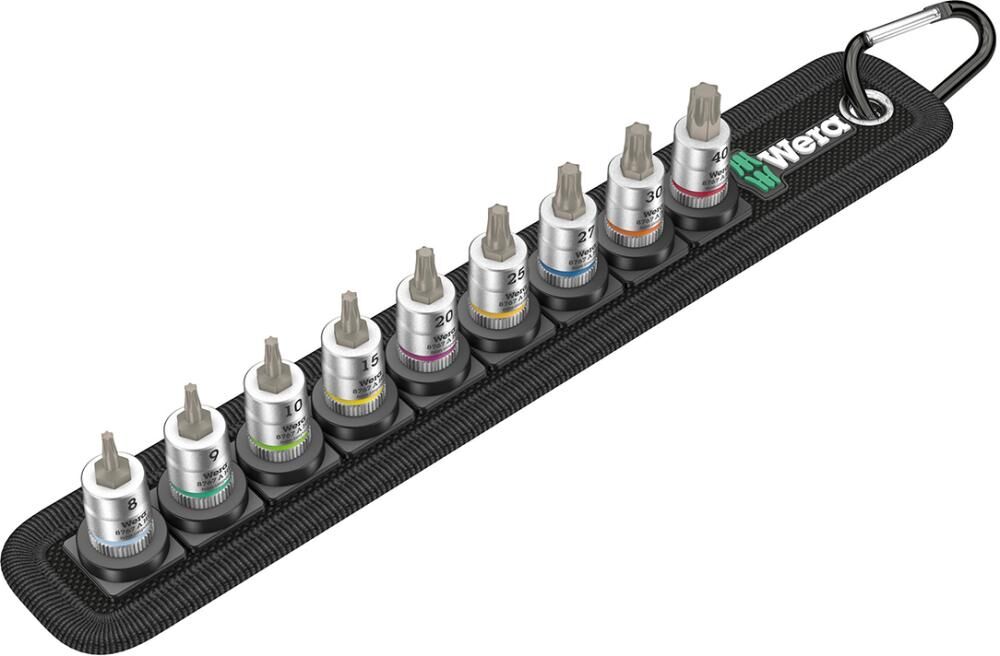 Wera Schraubendrehereinsatz Satz mit Haltefunktion 1/4 Zoll Torx 9 Teile Produktbild Wera Schraubendrehereinsatz Satz mit Haltefunktion 1/4 Zoll Torx 9 Teile