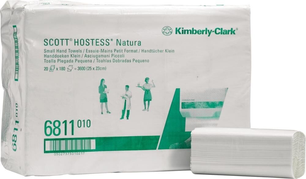 Kimberly-Clark SCOTT Natura Handtücher klein 2 lagig weiß Produktbild Kimberly-Clark SCOTT Natura Handtücher klein 2 lagig weiß