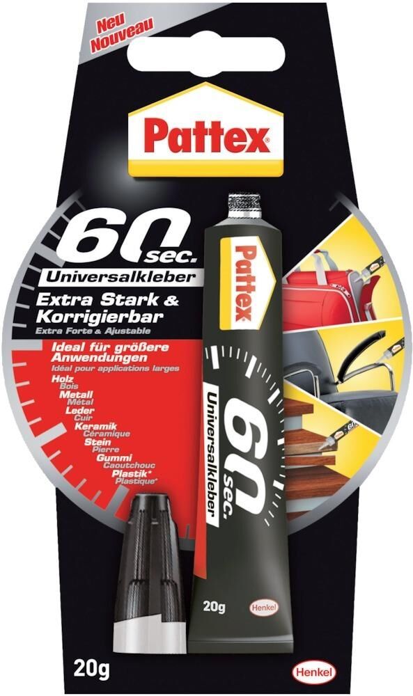 Pattex Universalkleber 60 Sekunden extra stark Produktbild Pattex Universalkleber 60 Sekunden extra stark