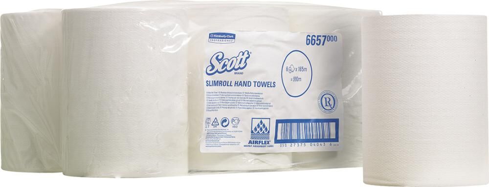 Kimberly-Clark Slimroll Rollenhandtücher SCOTT weiß Kimberly-Clark Slimroll Rollenhandtücher SCOTT weiß