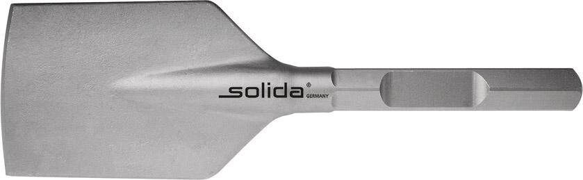 Solida Spatmeissel 400 x 125 mm Aufnahme sechskant 28 mm Produktbild Solida Spatmeissel 400 x 125 mm Aufnahme sechskant 28 mm