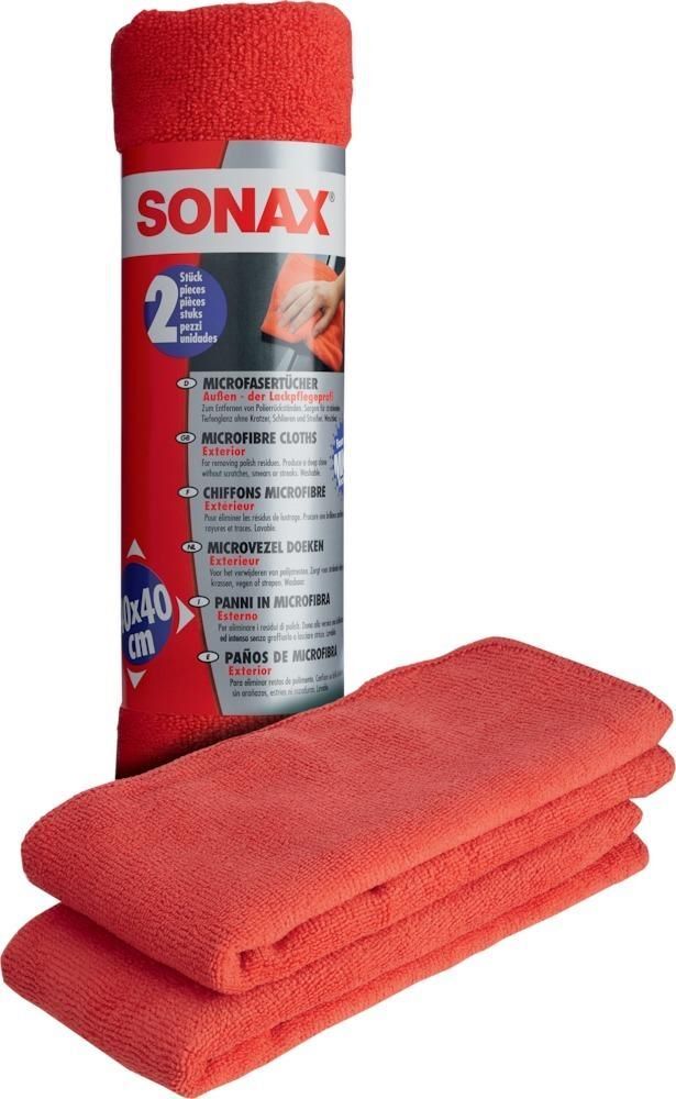 Sonax MicrofaserTuch 40 x 40 cm Außen Pack mit 2 Stück Produktbild Sonax MicrofaserTuch 40 x 40 cm Außen Pack mit 2 Stück