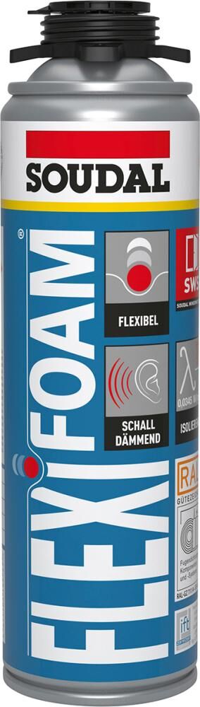 Soudal Montageschaum Flexifoam Pistole Dose mit 500 ml Produktbild Soudal Montageschaum Flexifoam Pistole Dose mit 500 ml