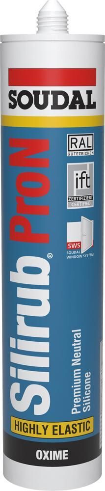 Soudal Fugendichtstoff Silirub Pro N grau Kartusche mit 300 ml Produktbild Soudal Fugendichtstoff Silirub Pro N grau Kartusche mit 300 ml