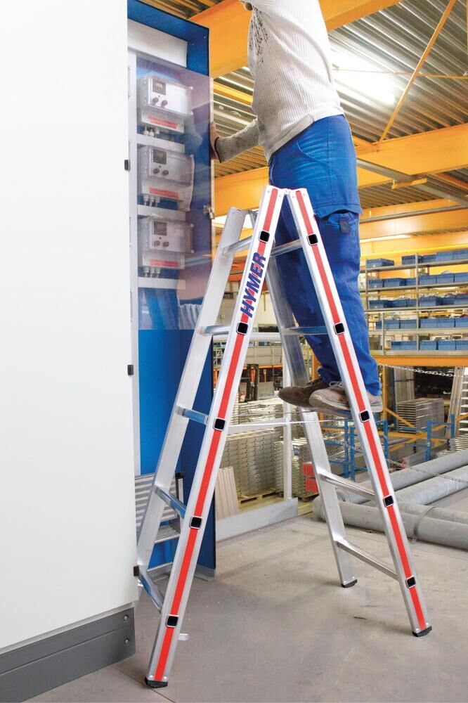 Hymer Sprossenstehleiter 2 x 5 Sprossen 1,47 Meter lang Produktbild Hymer Sprossenstehleiter 2 x 5 Sprossen 1,47 Meter lang bild 3