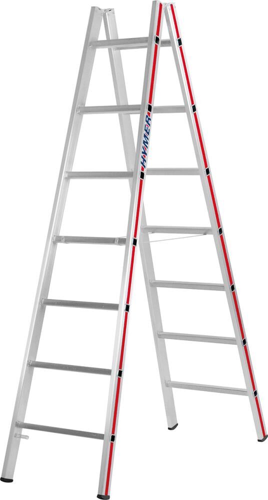 Hymer Sprossenstehleiter 2 x 7 Sprossen 2,05 Meter lang Produktbild Hymer Sprossenstehleiter 2 x 7 Sprossen 2,05 Meter lang
