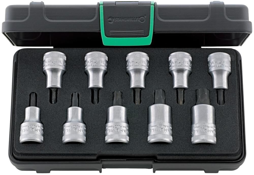 Stahlwille Schraubendrehereinsatz Garnitur 1/2 Zoll Innensechskant Torx 10 Teile Produktbild Stahlwille Schraubendrehereinsatz Garnitur 1/2 Zoll Innensechskant Torx 10 Teile