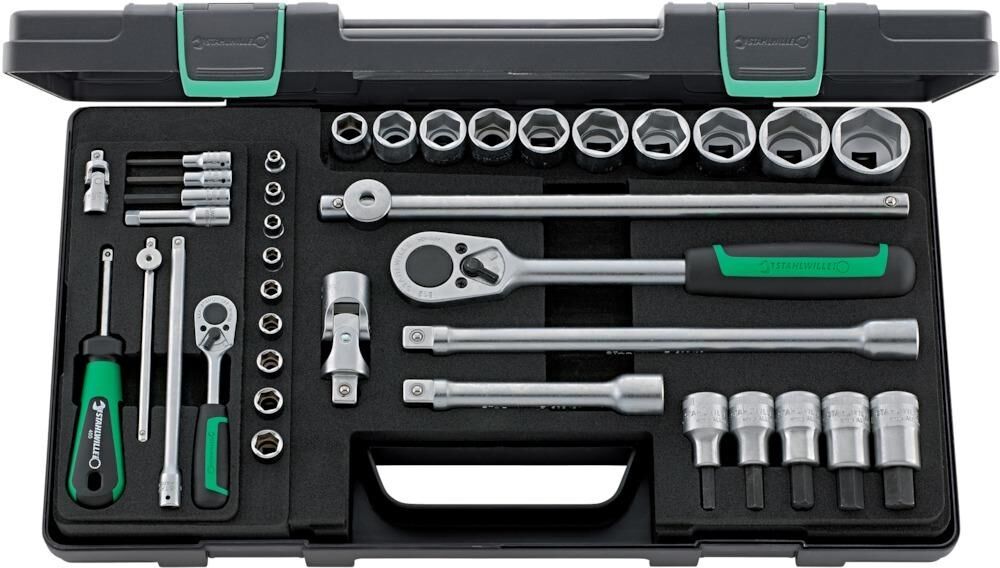 Stahlwille Steckschlüssel Garnitur 1/4 Zoll und 1/2 Zoll 38 teilig Produktbild Stahlwille Steckschlüssel Garnitur 1/4 Zoll und 1/2 Zoll 38 teilig