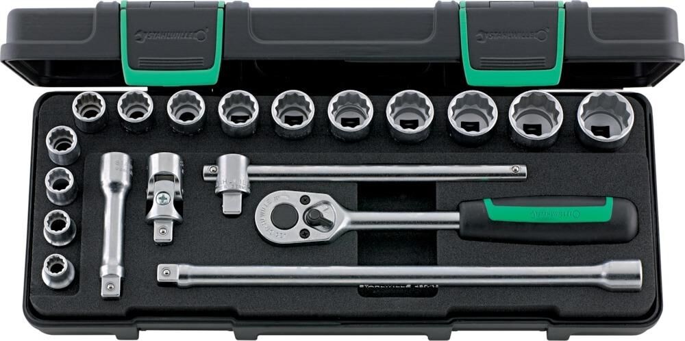 Stahlwille Steckschlüssel Garnitur 3/8 Zoll 19 teilig Produktbild Stahlwille Steckschlüssel Garnitur 3/8 Zoll 19 teilig