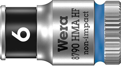 Wera Steckschlüsseleinsatz mit Haltefunktion 6-kant lang 1/4 Zoll 6 mm