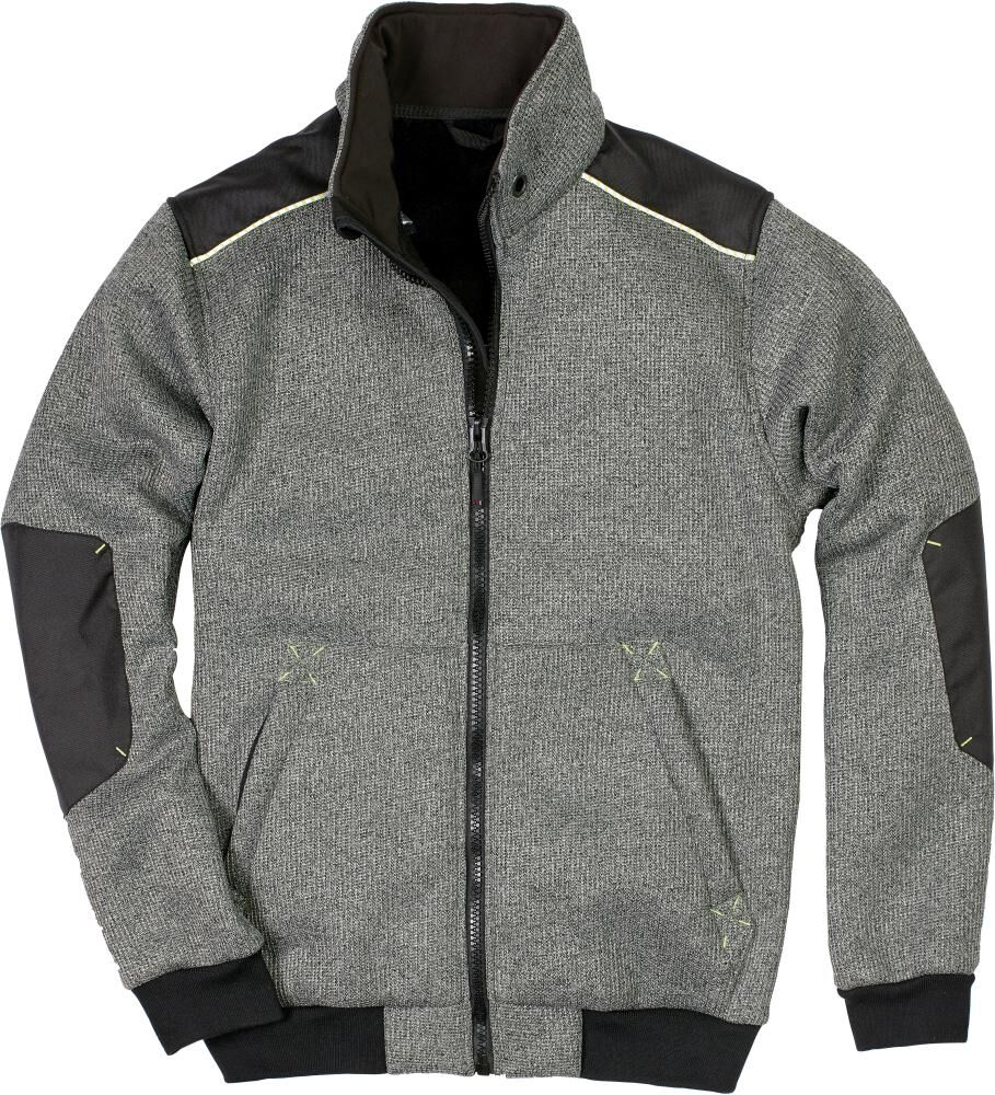 Strick Blouson Piering grau meliert Gr. XL Produktbild Strick Blouson Piering grau meliert Gr. XL