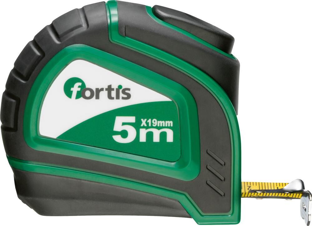 Fortis Taschenbandmaß Bandstopp 5mx19 mm Produktbild Fortis Taschenbandmaß Bandstopp 5mx19 mm