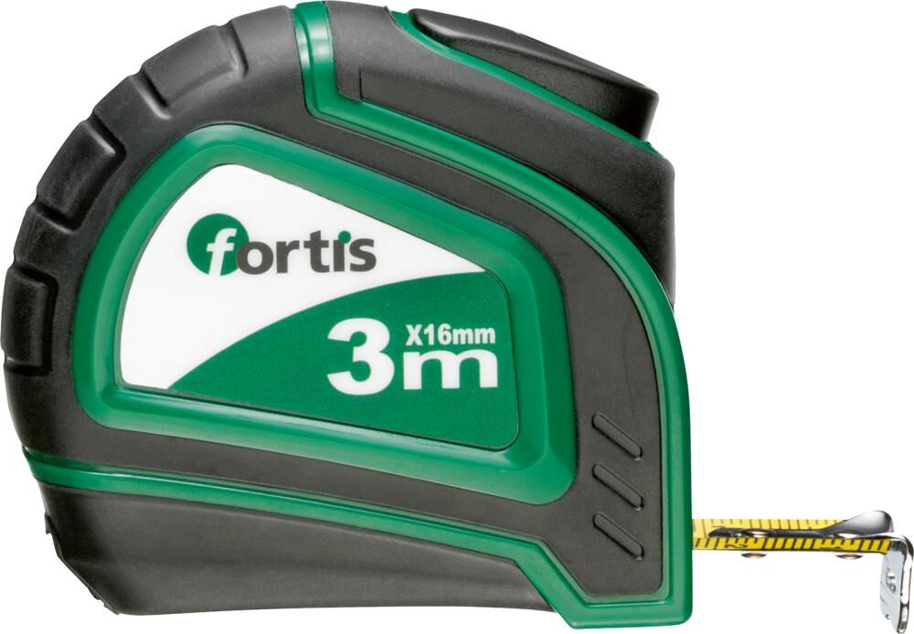 Fortis Taschenbandmaß Bandstopp 3mx16 mm Produktbild Fortis Taschenbandmaß Bandstopp 3mx16 mm