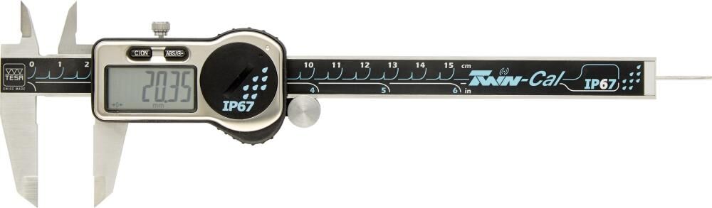 Tesa Technology Digitaler Taschenmessschieber TWINCAL 150mm IP67 Tesa Technology Digitaler Taschenmessschieber TWINCAL 150mm IP67