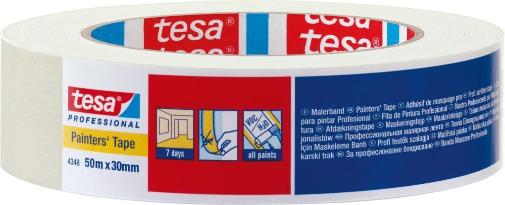 Tesa Klebeband krepp 4348 hellbeige 50 mm Rolle mit 50 Meter Produktbild Tesa Klebeband krepp 4348 hellbeige 50 mm Rolle mit 50 Meter