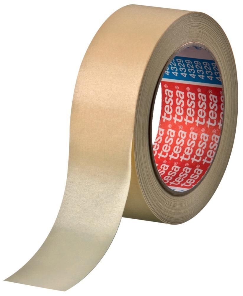 Tesa Papierabdeckband krepp 4329 pastellgelb 30 mm Rolle mit 50 Meter Produktbild Tesa Papierabdeckband krepp 4329 pastellgelb 30 mm Rolle mit 50 Meter