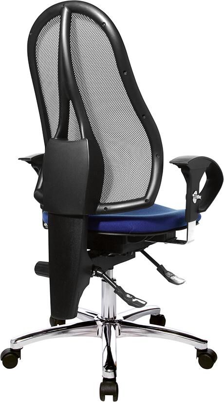 Topstar Drehstuhl Sitness 15 blau mit Netzrückenlehne schwarz Produktbild Topstar Drehstuhl Sitness 15 blau mit Netzrückenlehne schwarz bild 4