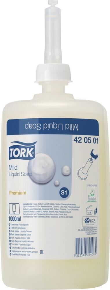 Tork Premium Flüssigseife mild 1 Liter Produktbild Tork Premium Flüssigseife mild 1 Liter
