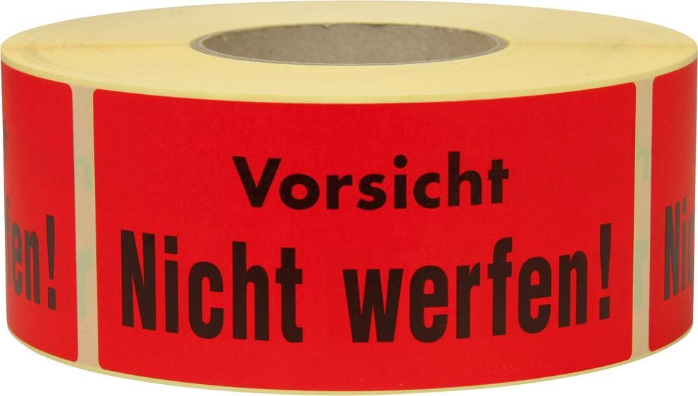 Trans-Pak Hinweis Etiketten Vorsicht nicht werfen Produktbild Trans-Pak Hinweis Etiketten Vorsicht nicht werfen