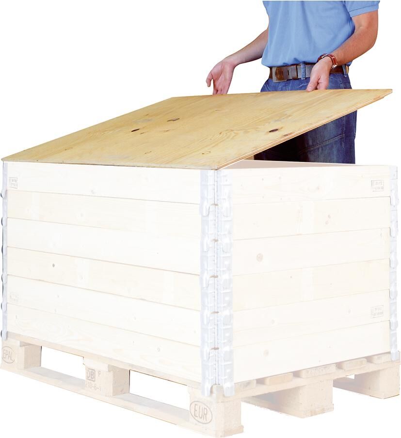 Trans-Pak Holzaufsatzdeckel 800x600x8mm für Holzaufsatzrahmen Produktbild Trans-Pak Holzaufsatzdeckel 800x600x8mm für Holzaufsatzrahmen