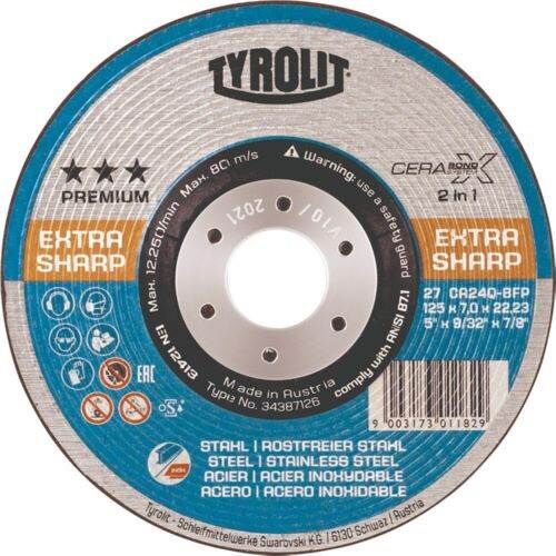 Tyrolit Schruppscheibe CERABOND 125 x 4 mm CA24Q-BFK Produktbild Tyrolit Schruppscheibe CERABOND 125 x 4 mm CA24Q-BFK