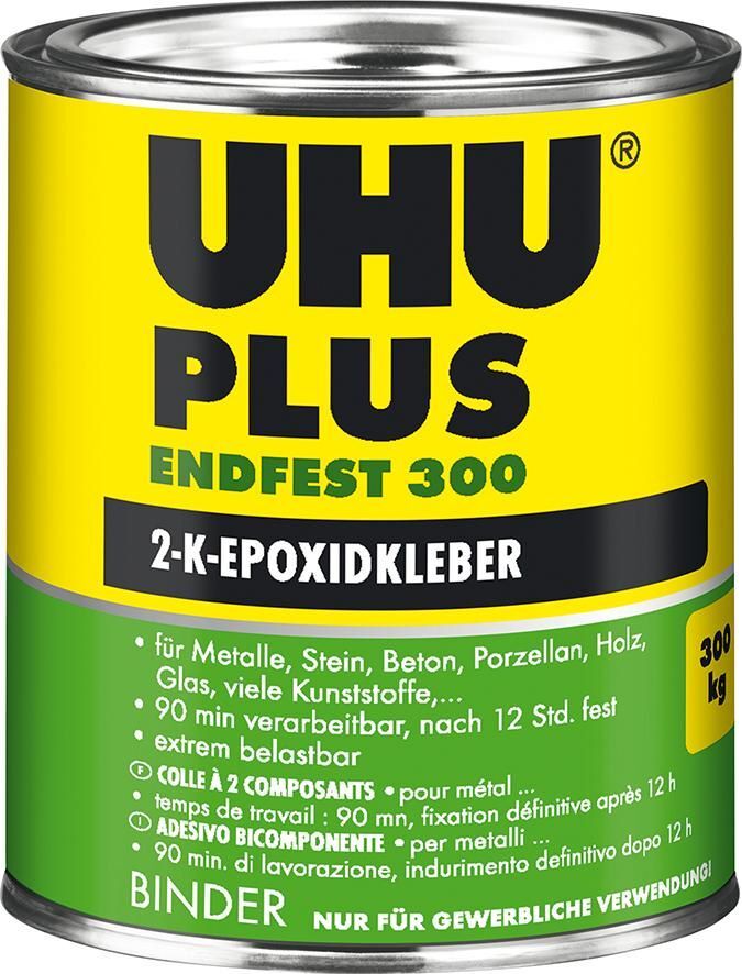 UHU Plus Endfest 300 2 Komponentenepoxidkleber Binder Dose mit 915 Gramm UHU Plus Endfest 300 2 Komponentenepoxidkleber Binder Dose mit 915 Gramm
