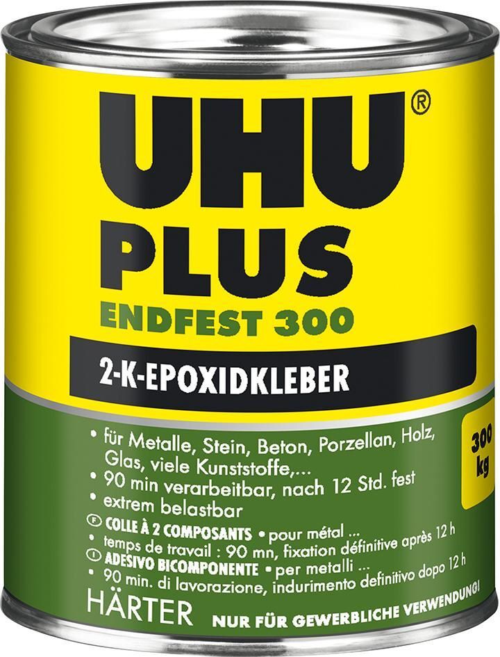 UHU Plus Endfest 300 2 Komponentenepoxidkleber Härter Dose mit 740 Gramm Produktbild UHU Plus Endfest 300 2 Komponentenepoxidkleber Härter Dose mit 740 Gramm