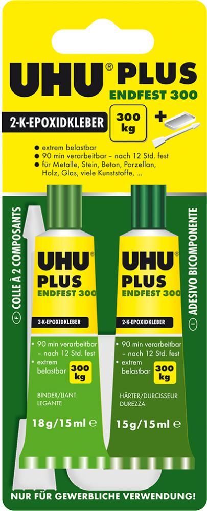 UHU Plus Endfest 300 2 Komponentenepoxidkleber Set mit 2 Tuben Produktbild UHU Plus Endfest 300 2 Komponentenepoxidkleber Set mit 2 Tuben