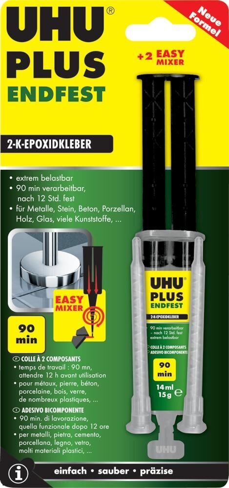 Uhu Kleber PLUS ENDFEST 90 min Klebstoff 15g Uhu Kleber PLUS ENDFEST 90 min Klebstoff 15g