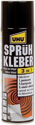 UHU Sprühkleber 3 in 1 Sprühdose mit 500 ml Produktbild UHU Sprühkleber 3 in 1 Sprühdose mit 500 ml