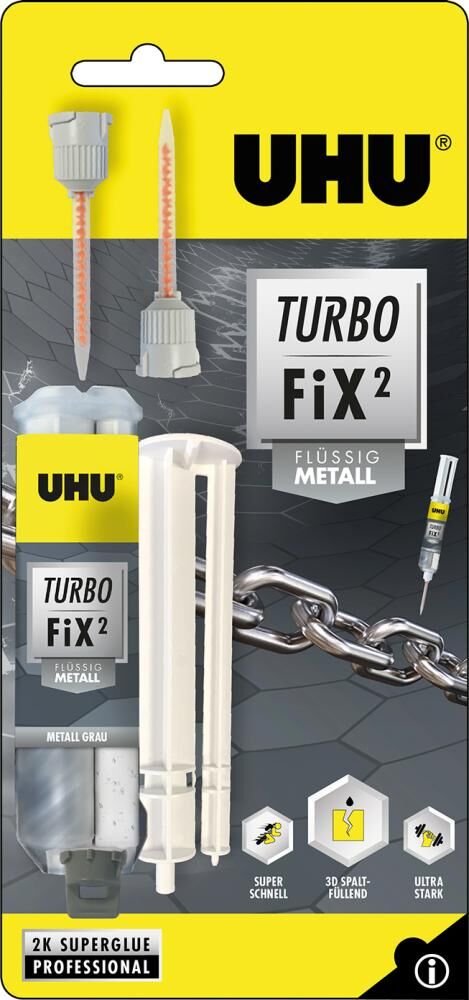 Uhu Kleber Turbo Fix flüssig Metall 10g Klebstoff Uhu Kleber Turbo Fix flüssig Metall 10g Klebstoff