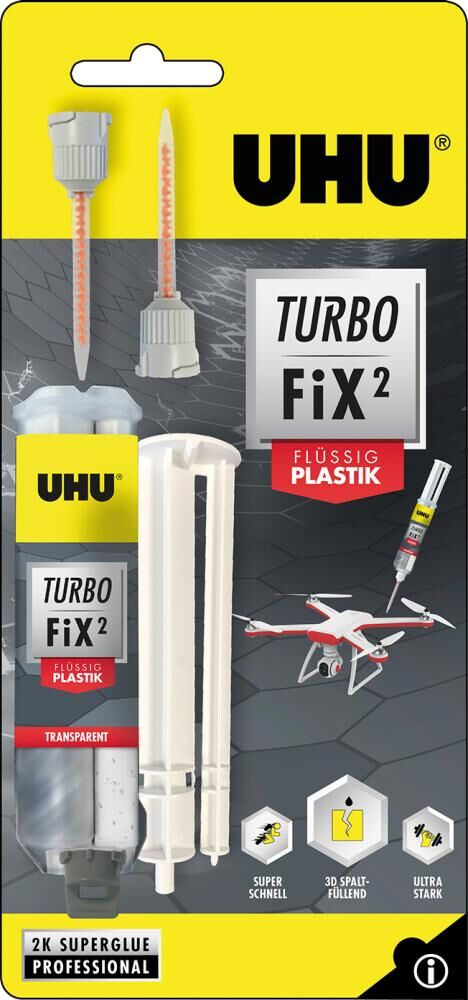 Uhu Kleber Turbo Fix flüssig Plastik Montage Reparatur Klebstoff 10g Uhu Kleber Turbo Fix flüssig Plastik Montage Reparatur Klebstoff 10g