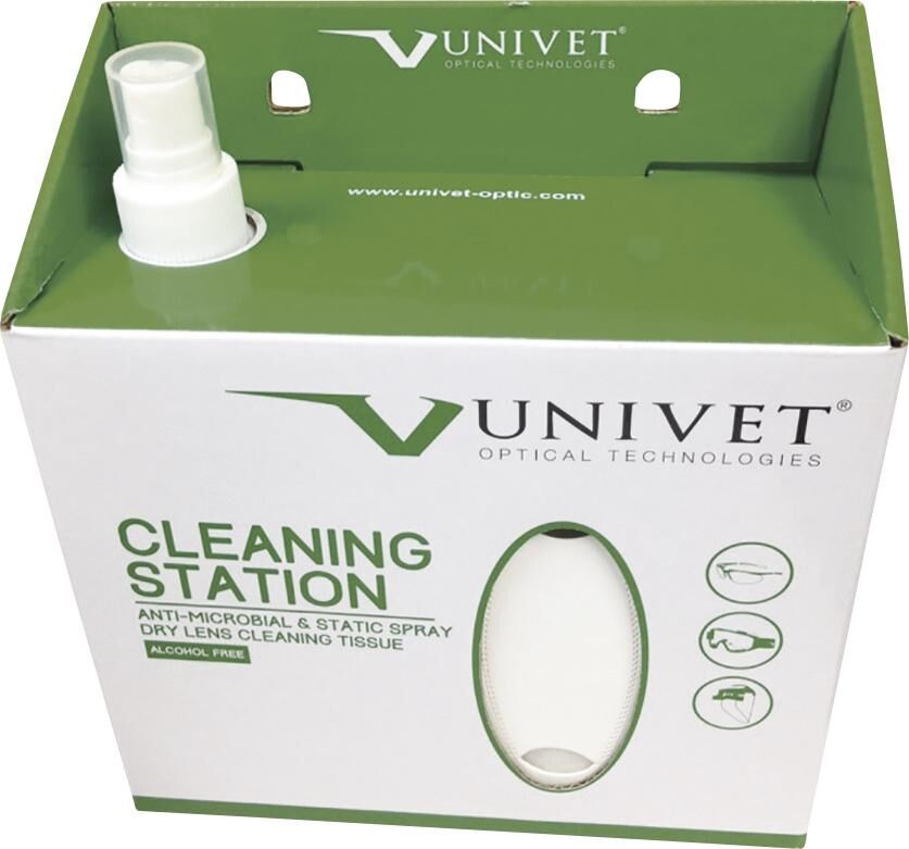 Univet Brillen Reinigungsstation 250 ml und 280 Tücher Produktbild Univet Brillen Reinigungsstation 250 ml und 280 Tücher