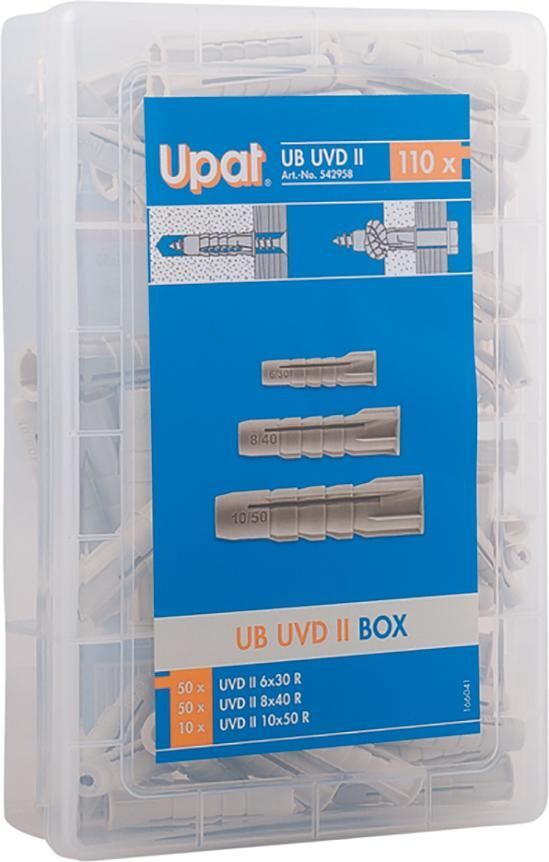 Upat Box Universaldübel ohne Schrauben 110 teilig Produktbild Upat Box Universaldübel ohne Schrauben 110 teilig