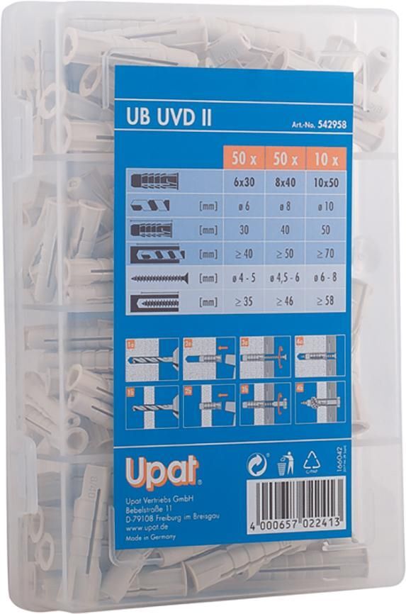 Upat Box Universaldübel ohne Schrauben 110 teilig