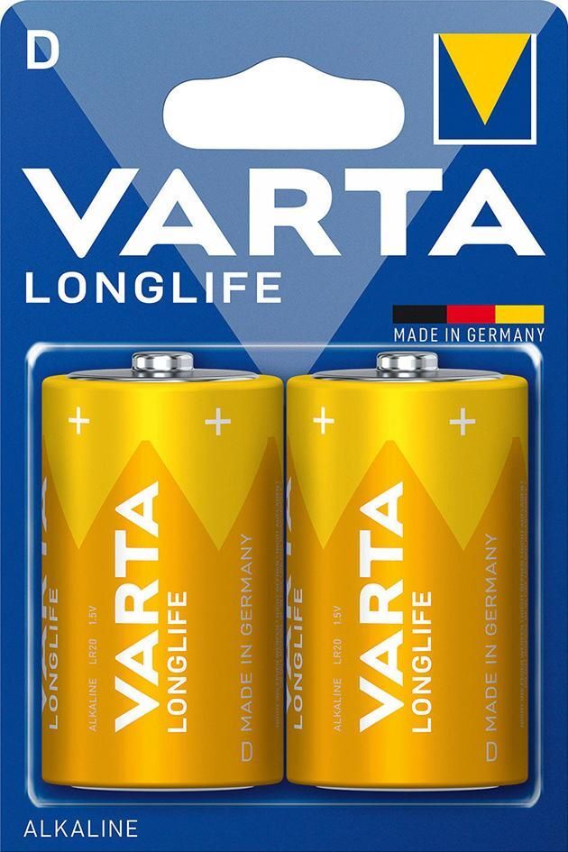 VARTA Batterie longlife Mono D LR 20 2er Blister Produktbild VARTA Batterie longlife Mono D LR 20 2er Blister