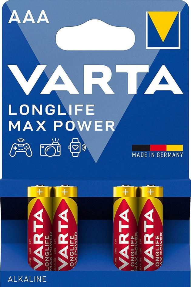 VARTA Batterie LONGLIFE Max Power AAA 4er Blister Produktbild VARTA Batterie LONGLIFE Max Power AAA 4er Blister
