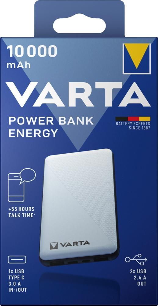 VARTA Power Bank Energy 10000 mit USB Ladekabel