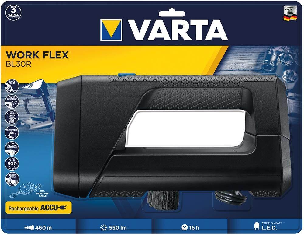 VARTA Handscheinwerfer Work Flex BL30R mit Akku Produktbild VARTA Handscheinwerfer Work Flex BL30R mit Akku